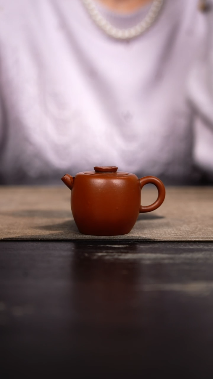 茶壶紫砂老朱泥巨轮珠