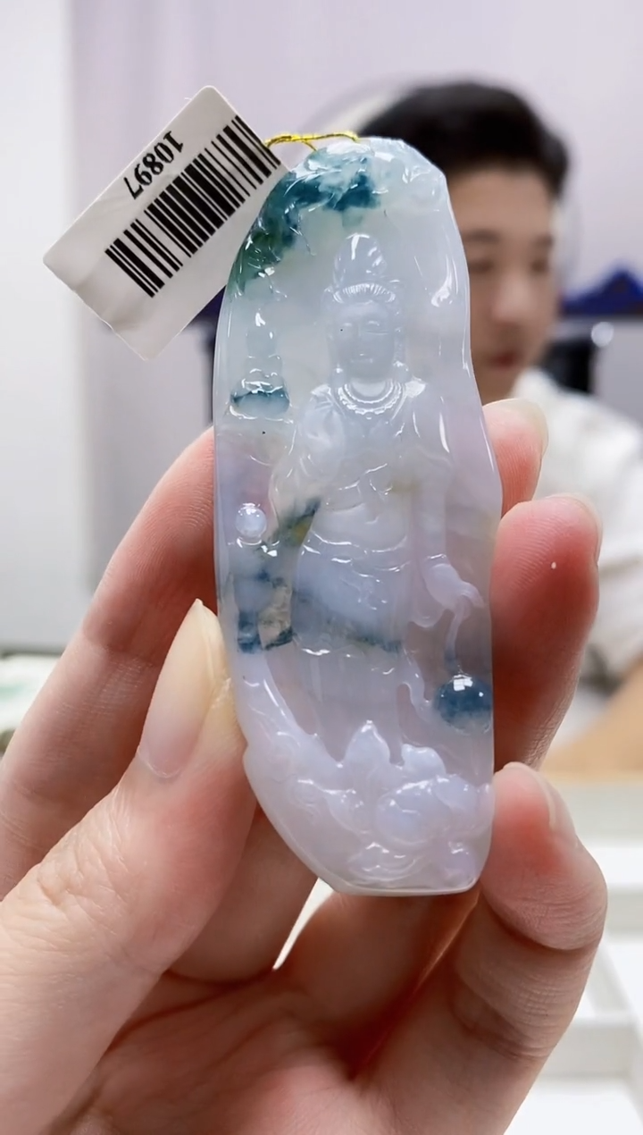 定制翡翠未镶嵌4917zm-毛货挂件观音61