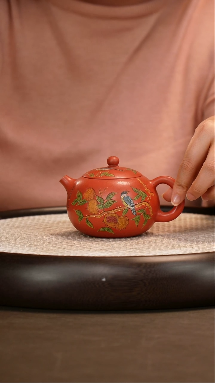 茶壶紫砂【沈建康】一品海棠红 西施 250cc