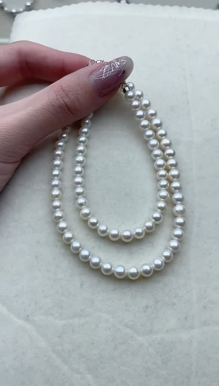 【闪购商品】淡水珍珠项链银S925镶嵌91