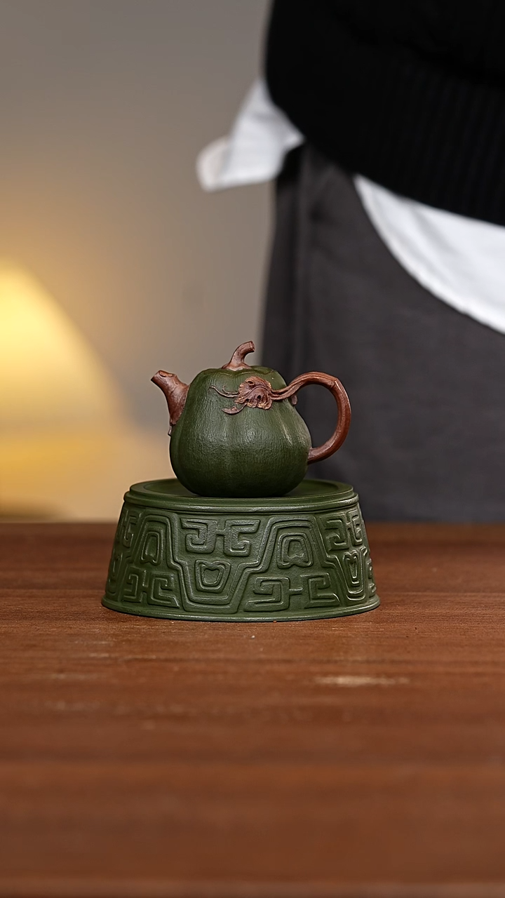 茶杯紫砂乐瓜四式绿泥