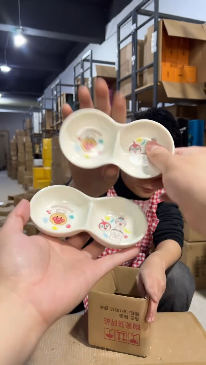 【闪购商品】杯面包超人花生蘸料碟2件套