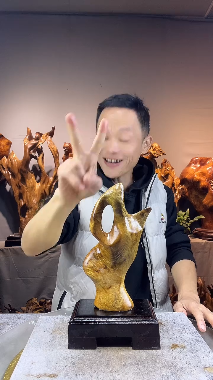 金丝楠广****木小叶桢楠随行摆件66