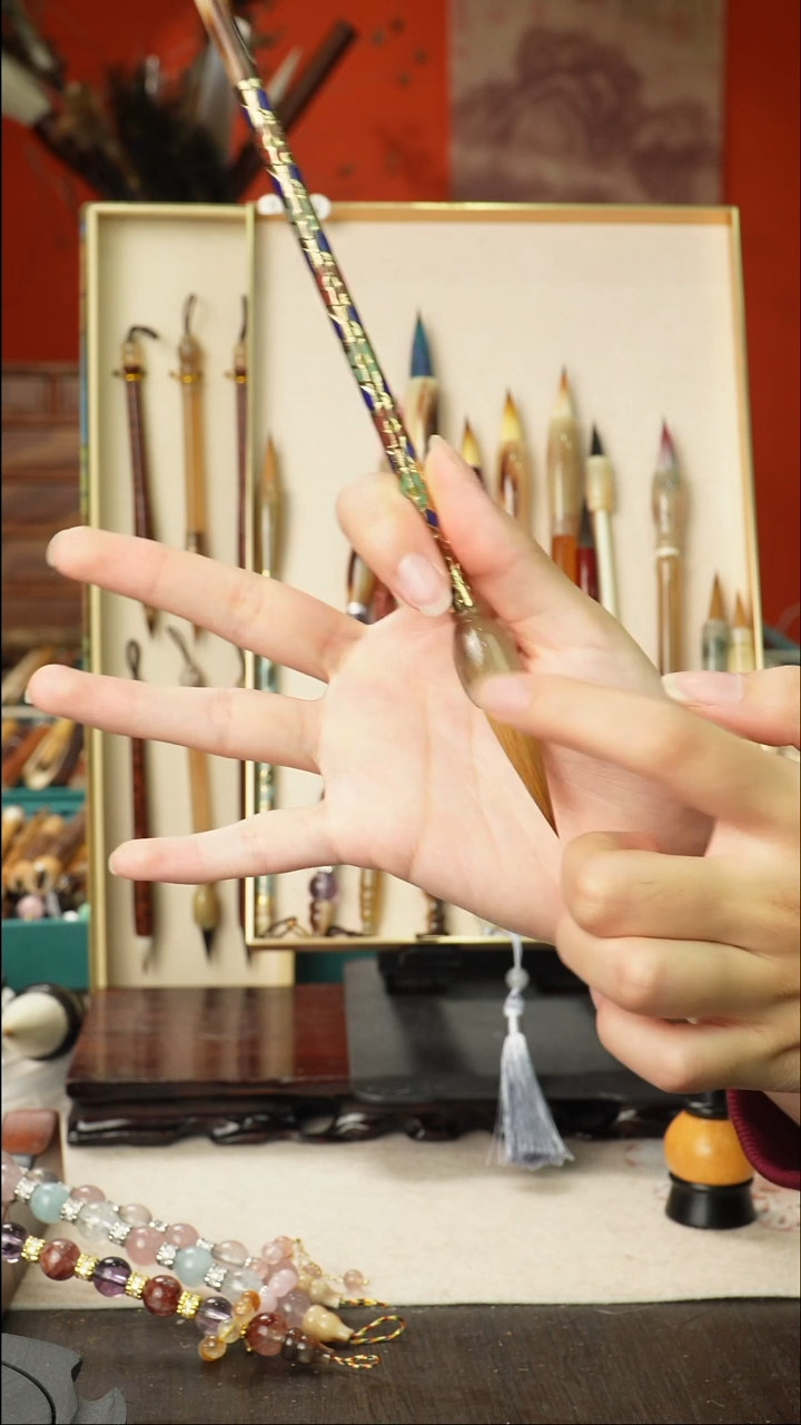 孤品高货毛笔链接 清水试笔 蘸墨不退