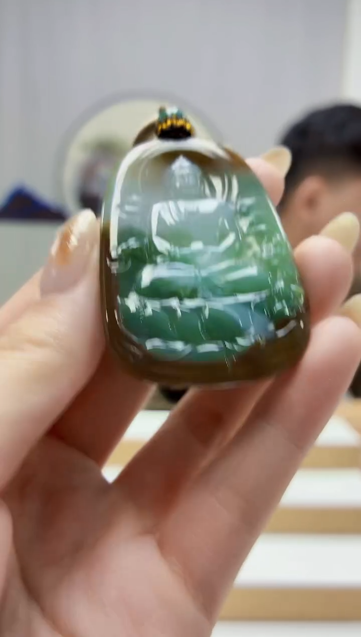 未镶嵌定制翡翠4917jw-毛货挂件91