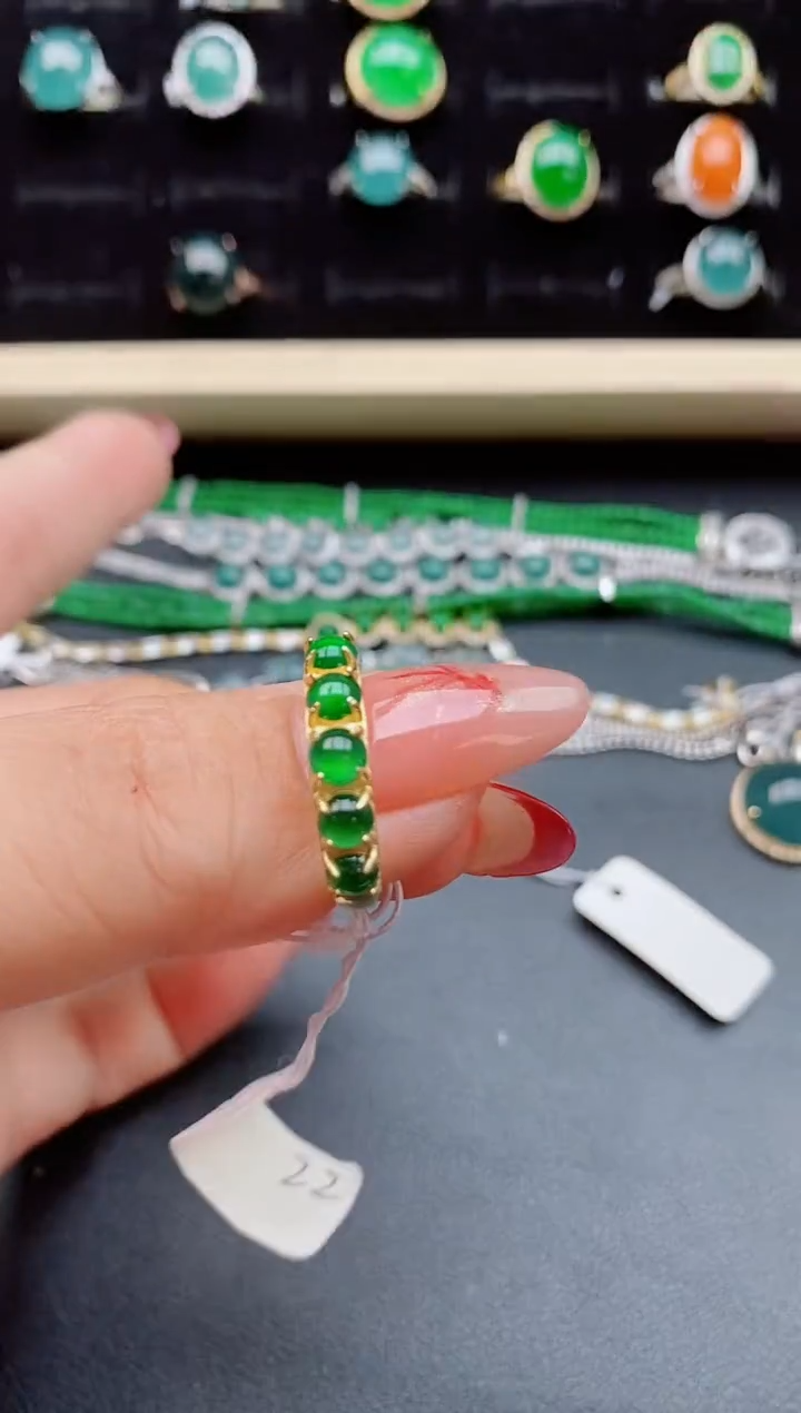 【闪购商品】翡翠戒指银S925镶嵌5805