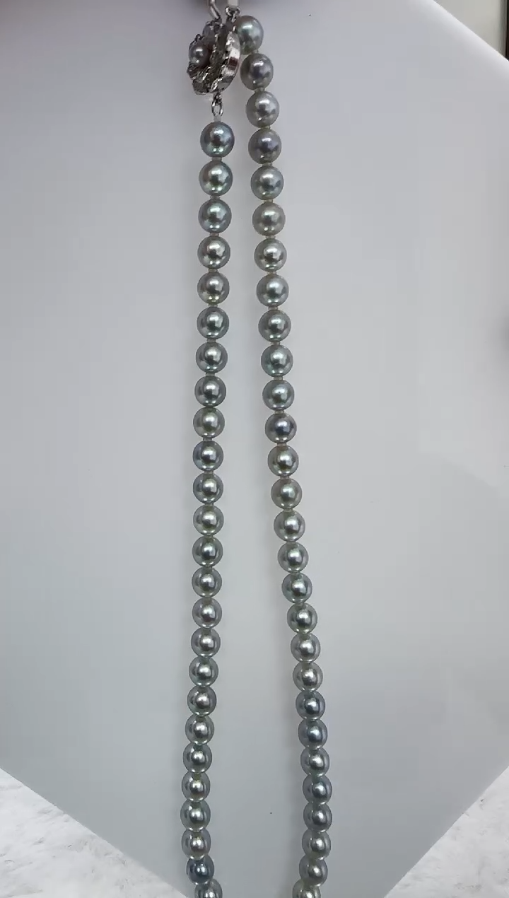 【闪购商品】海水珍珠DA未镶嵌灰珠串 t982