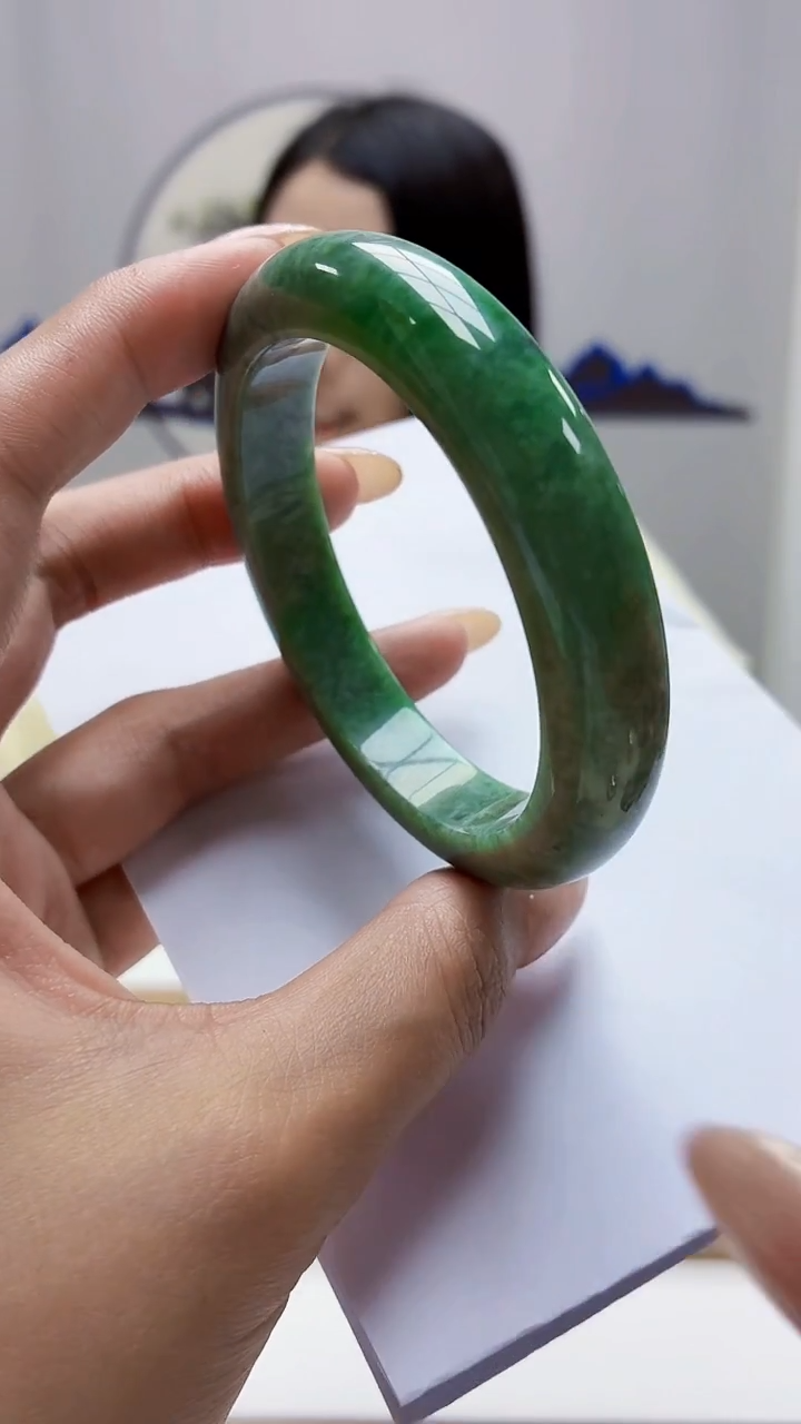 未镶嵌定制翡翠3495MM-毛货手镯26