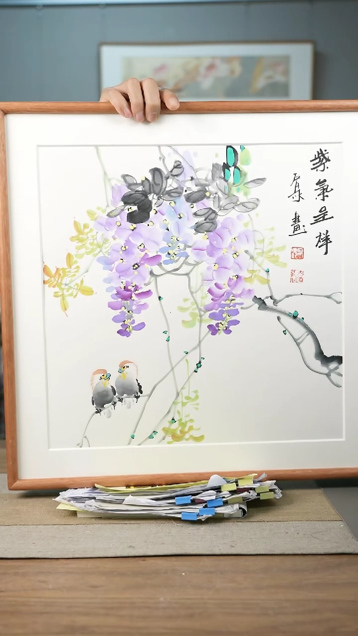 【闪购商品】书法协会会员老师带框作品-手书/绘同款作品