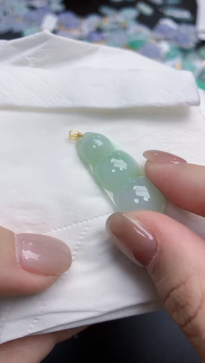 【闪购商品】翡翠颈饰18K金镶嵌天然缅甸翡翠A货