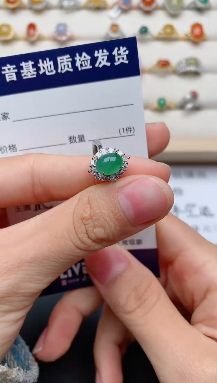 【闪购商品】翡翠戒指银S925镶嵌.......