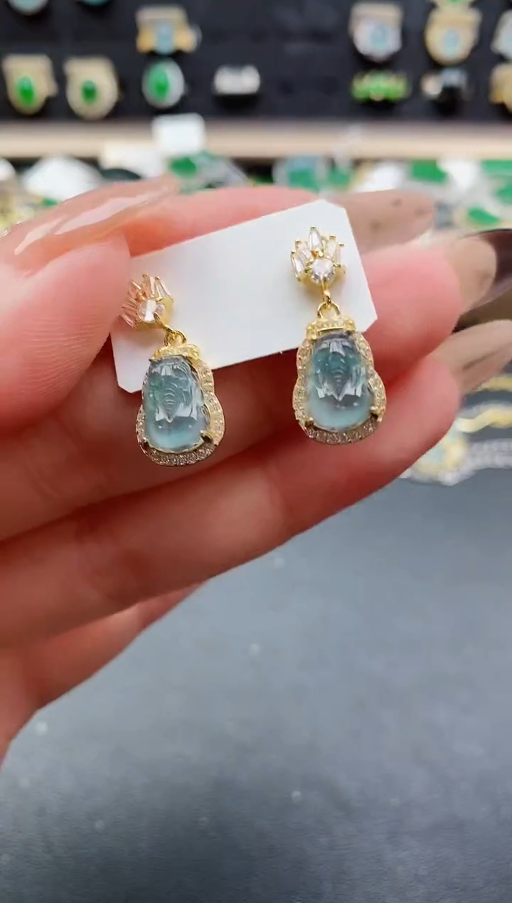 银S925镶嵌戒指翡翠1