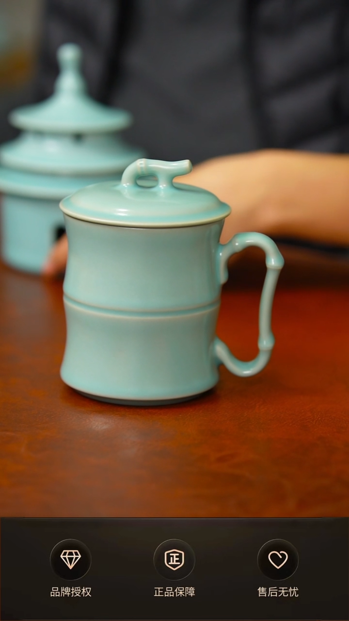 一级新品仿古支钉竹节办公杯