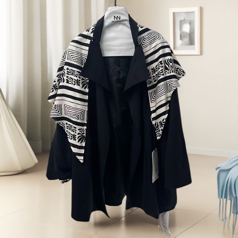 【南油品质】韩版轻奢慵懒风 中长款设计感气质风衣 YWMM 0531