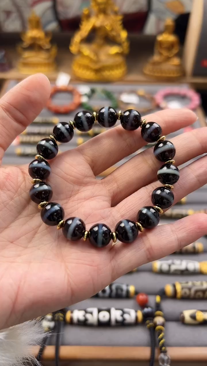 【闪购商品】玛瑙吊坠银S925镶嵌手链·