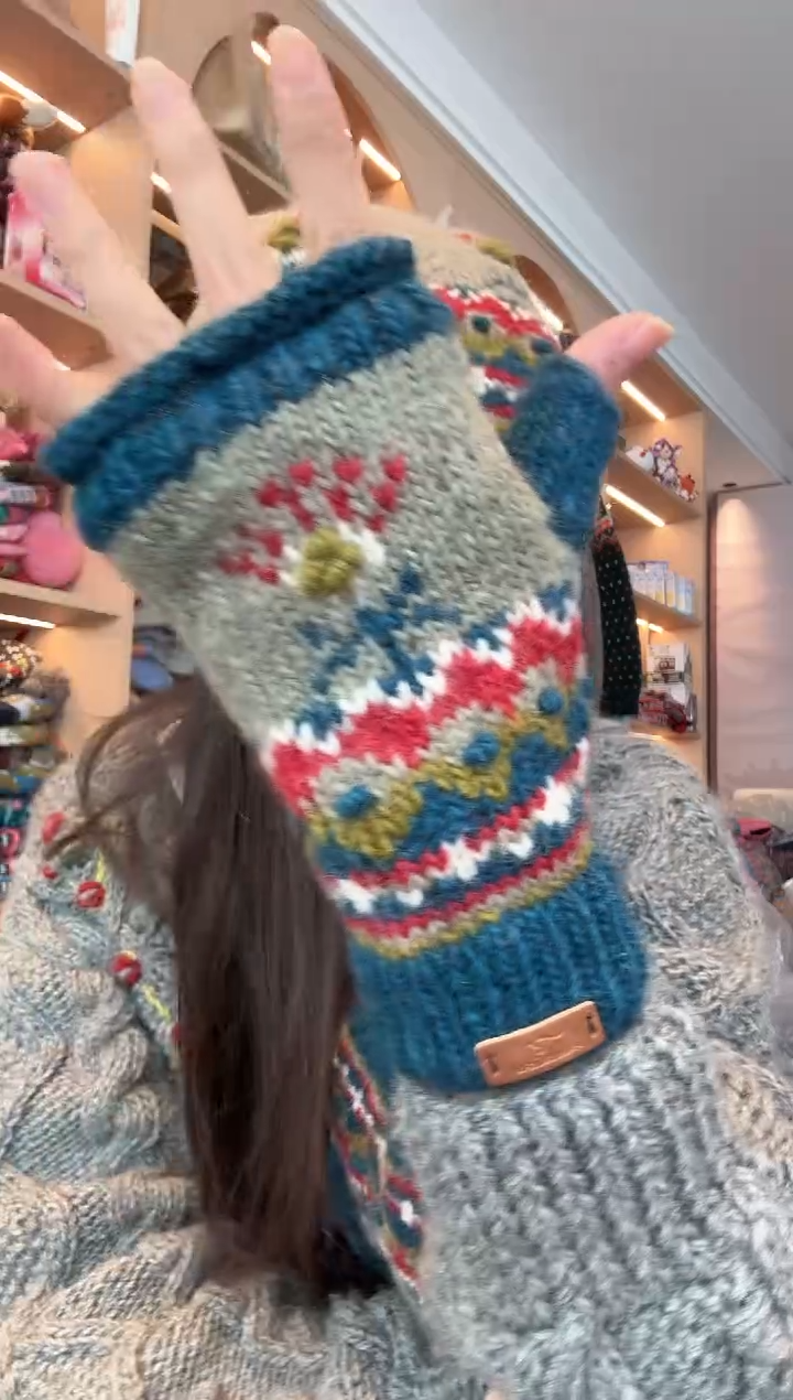 羊毛彼岸花羊毛手套