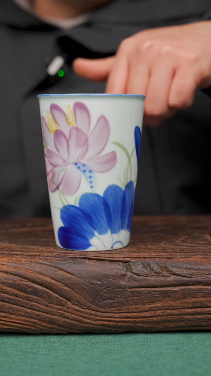 【闪购商品】瓷片39景德镇杯釉下手工手绘瓷器