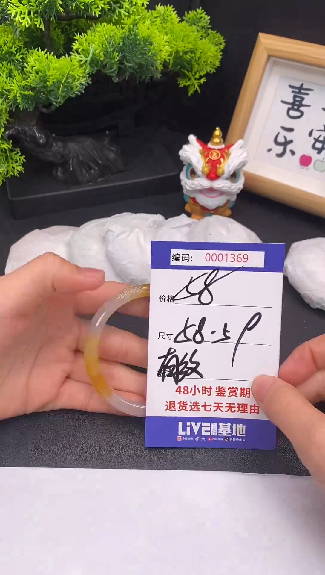 未镶嵌手镯翡翠0001369