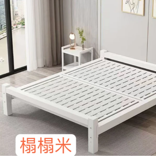 榻榻米铁艺床家用1.8m碳素钢加固1.5m单人铁艺拼接床出租房用加粗