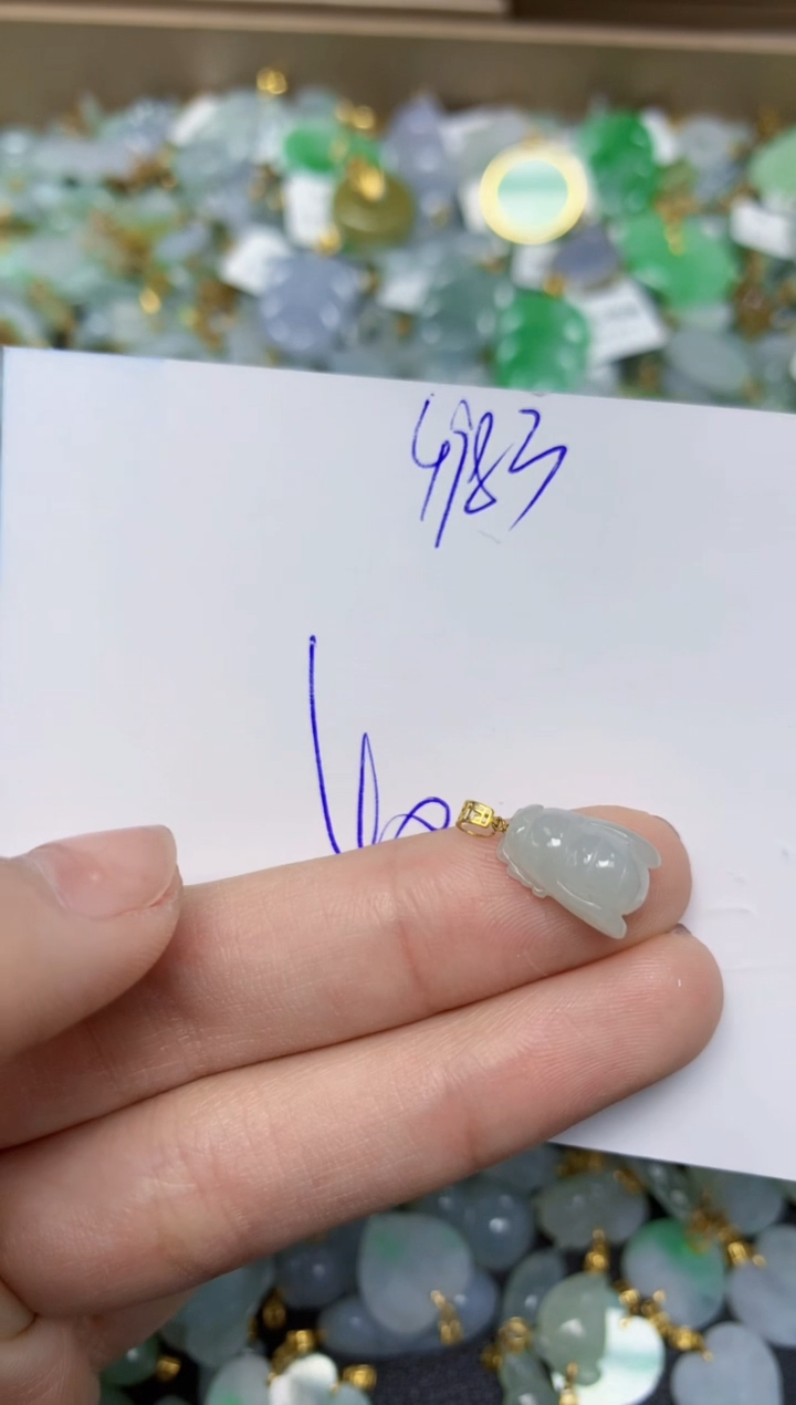 【闪购商品】翡翠颈饰18K金镶嵌 天然翡翠A货