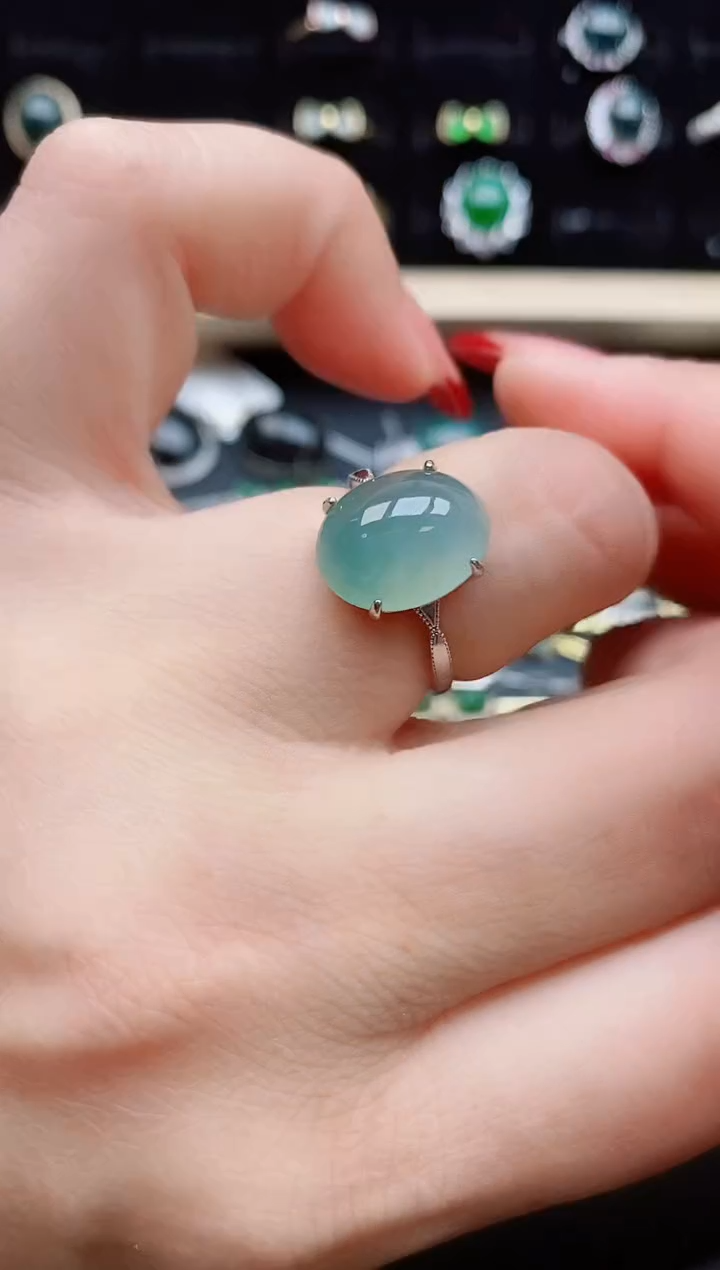 【闪购商品】翡翠戒指银S925镶嵌1212