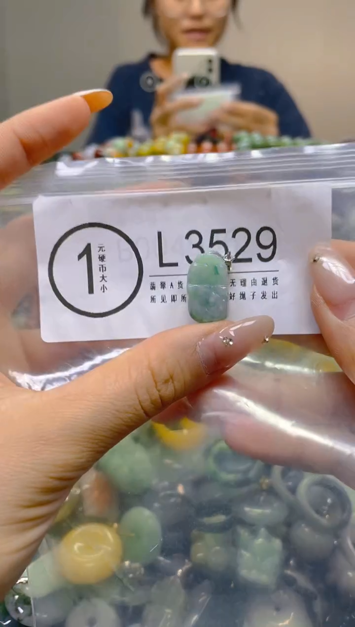 颈饰未镶嵌翡翠/L/翡翠A货，一件也是批发价