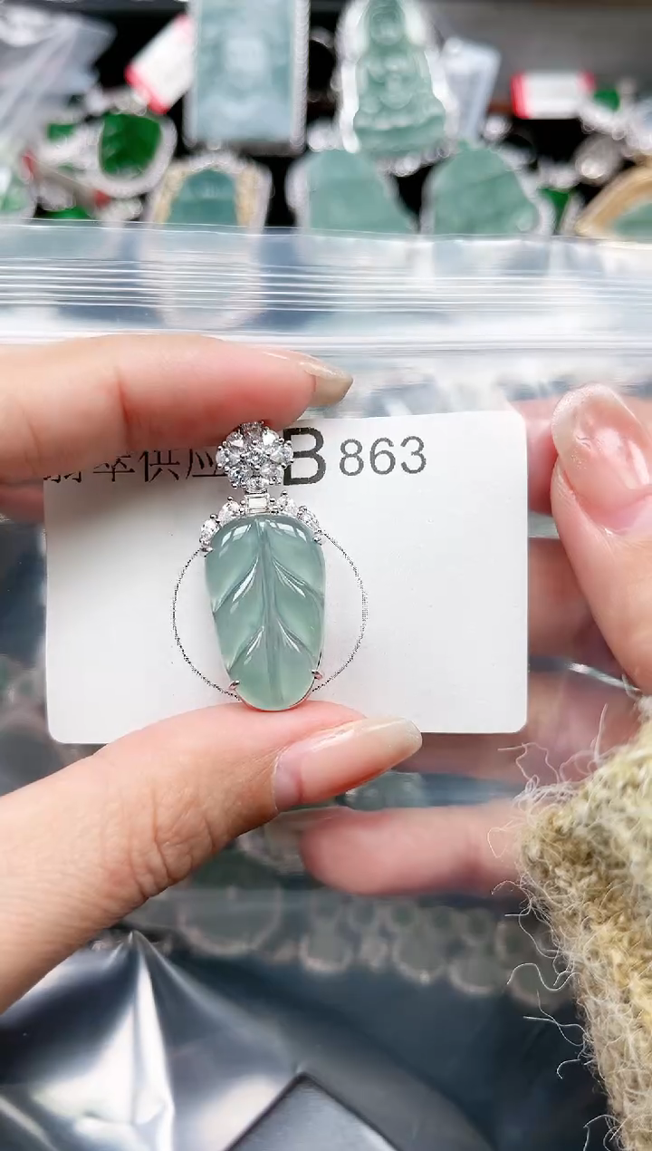 【闪购商品】翡翠颈饰未镶嵌863赠皮绳