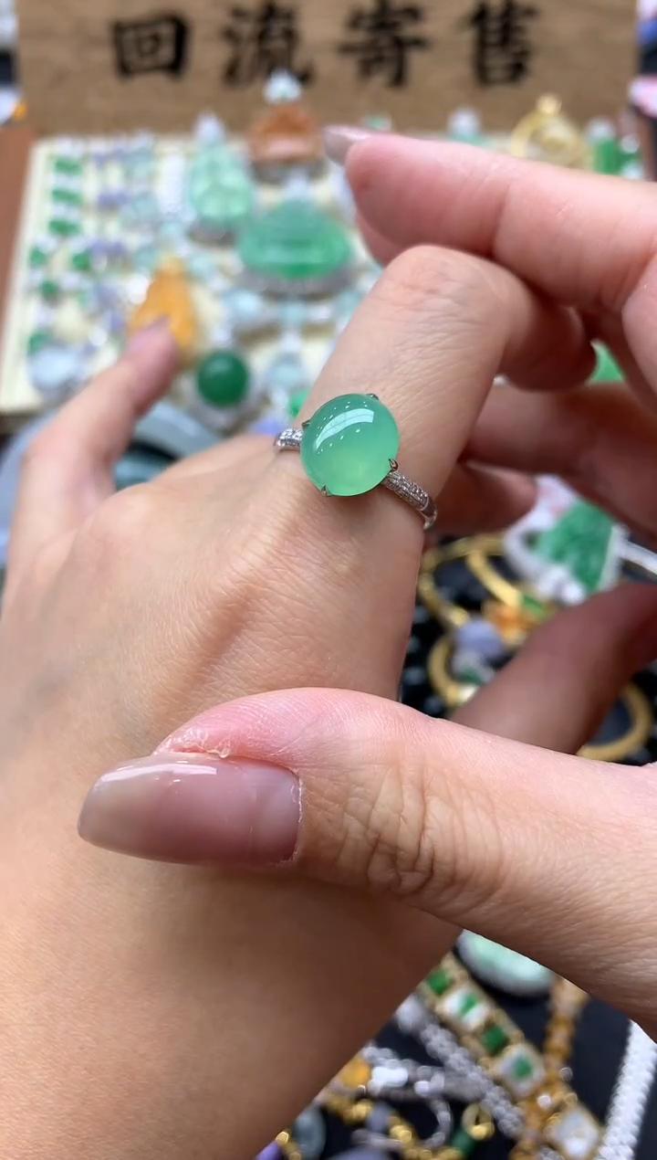 【闪购商品】翡翠戒指18K金镶嵌513-中国好珍宝