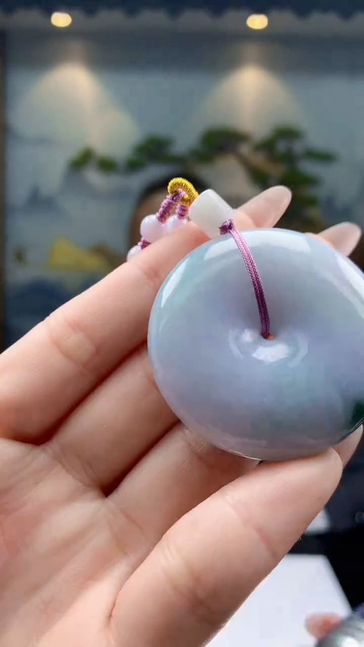 【闪购商品】定制翡翠18K金镶嵌1072ry-毛货挂件57