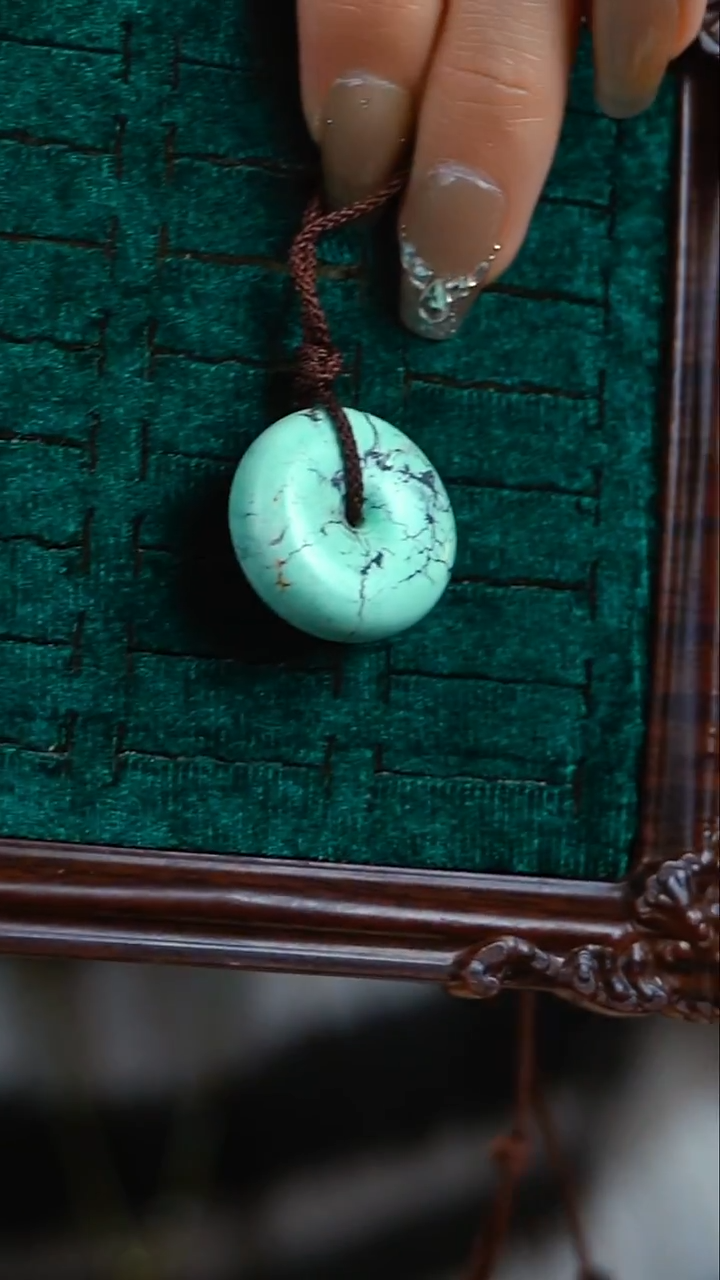 未镶嵌绿松石项链平安扣