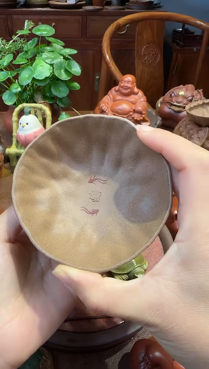 紫砂茶宠紫砂莲韵杯
