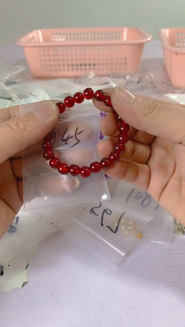 【闪购商品】水晶颈饰银S925镶嵌745红宝，蓝宝，多样性发一件赠链