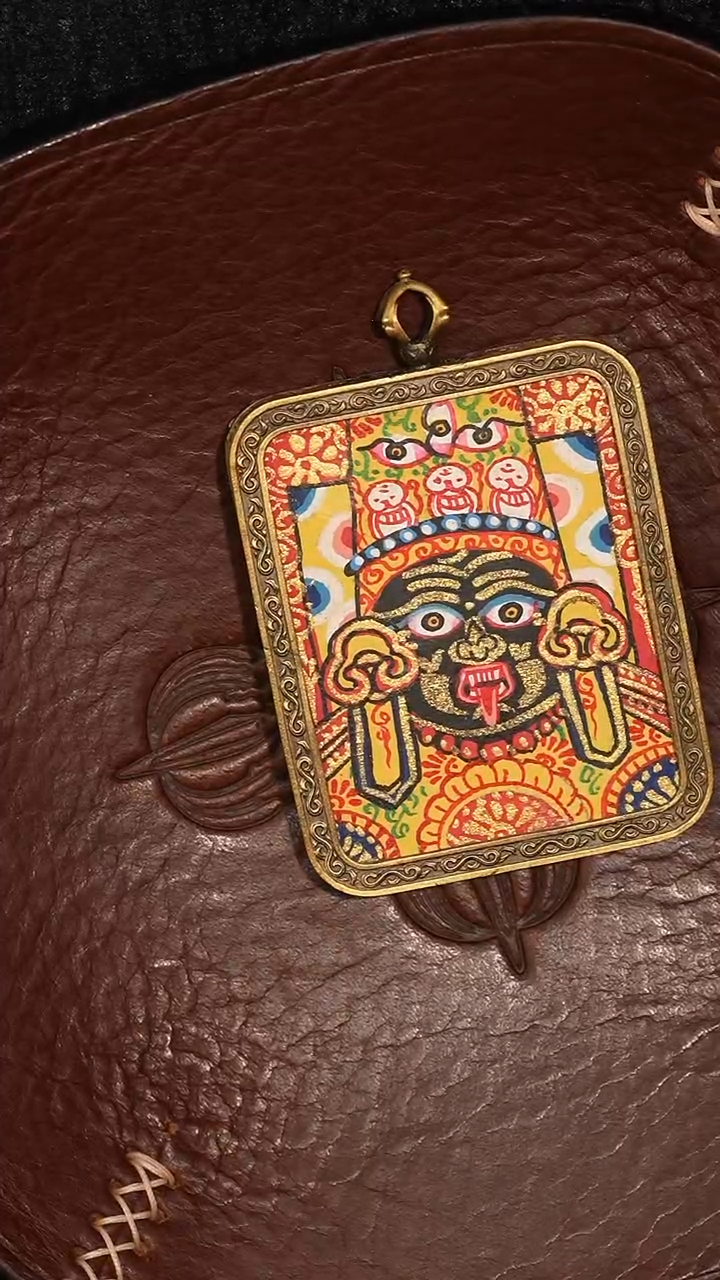 吊坠冲赛康胡子哥，藏传唐卡159