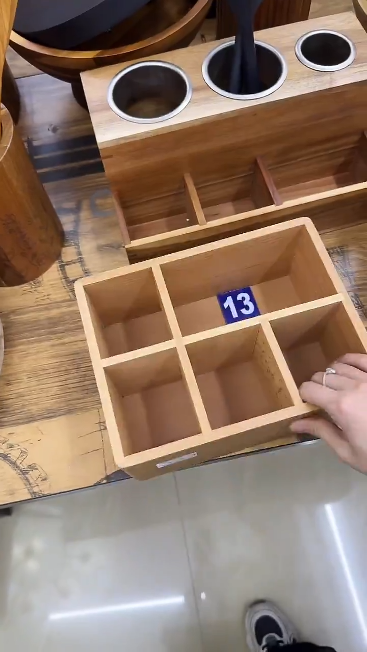 榉木收纳盒子5个格