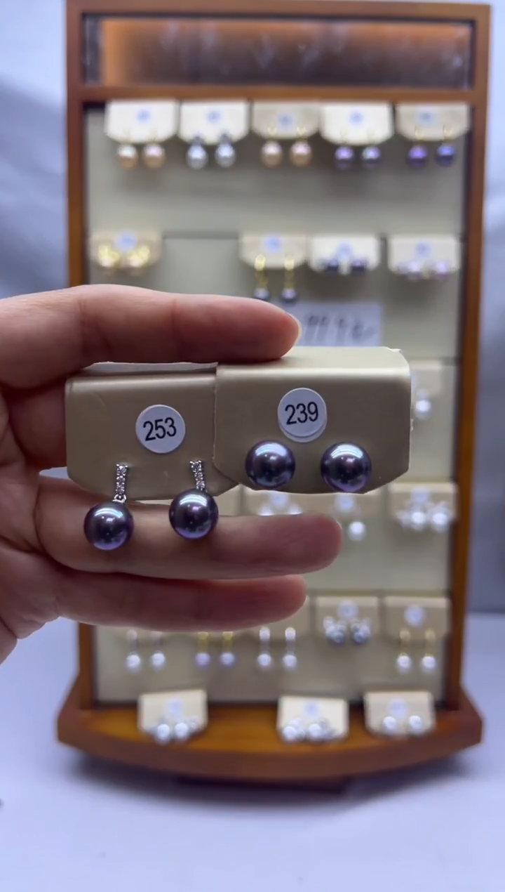 未镶嵌耳饰淡水珍珠239+253