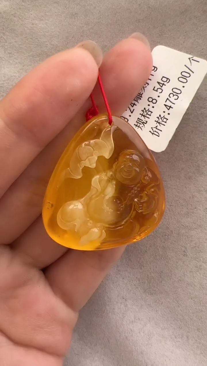 【闪购商品】琥珀裸石未镶嵌10209104-吊坠