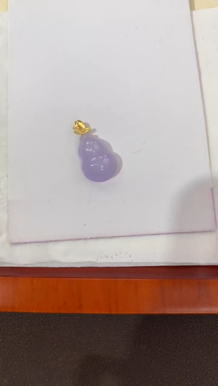 【闪购商品】翡翠颈饰18K金镶嵌天然缅甸a货翡翠