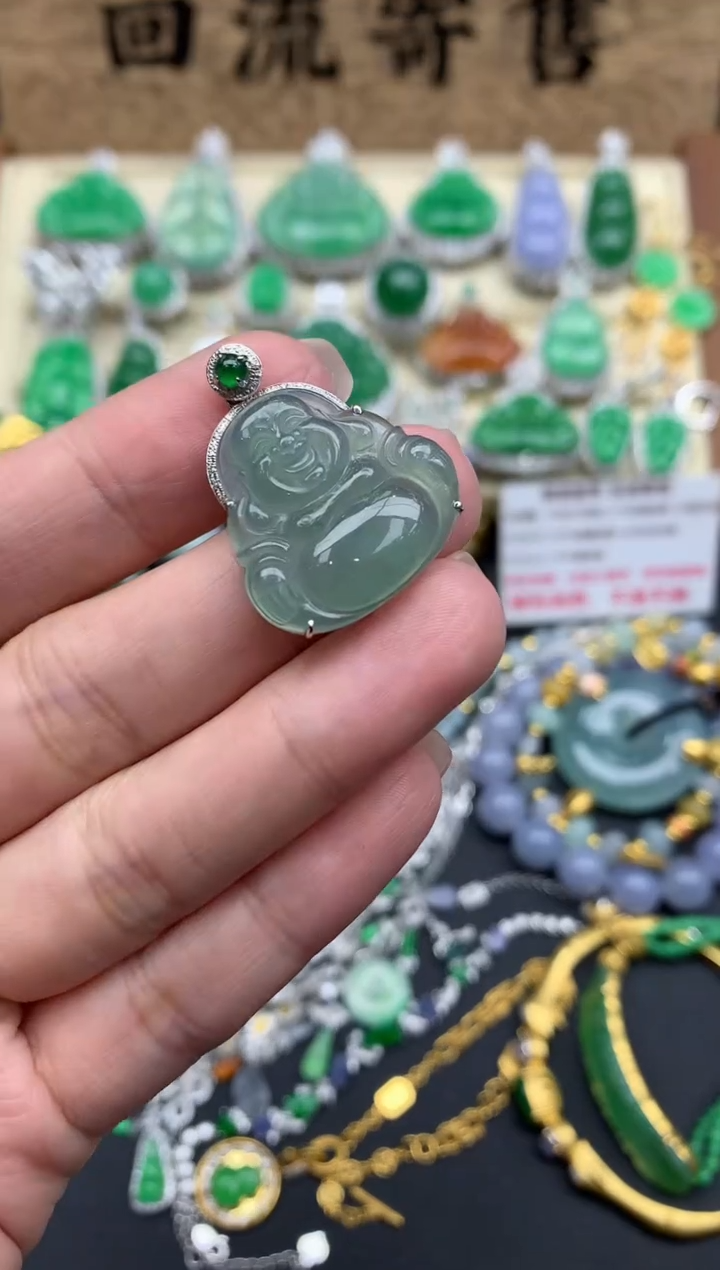 【闪购商品】翡翠颈饰18K金镶嵌376-中国好珍宝