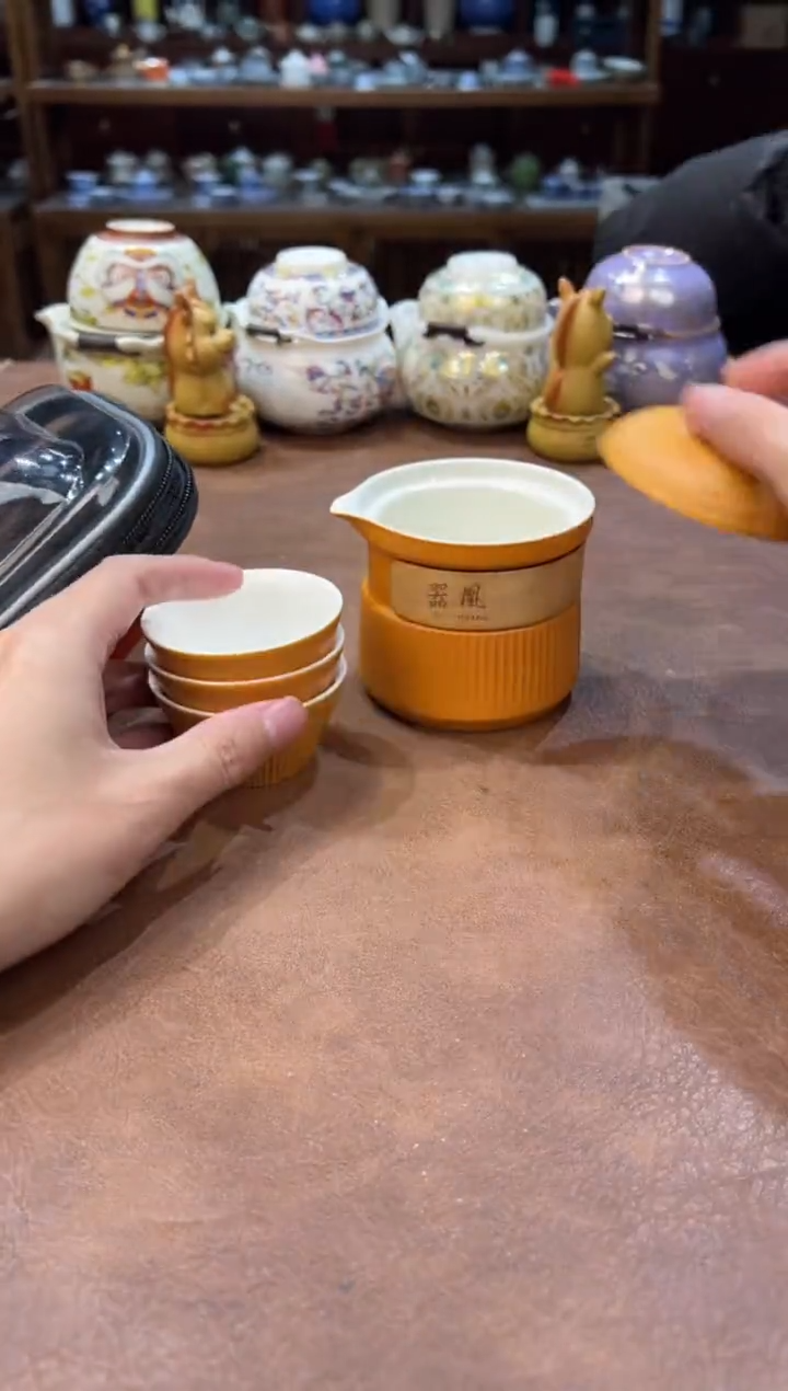 真的很便宜会开片的旅行茶具