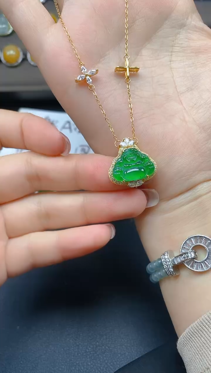 翡翠戒指银S925镶嵌1212