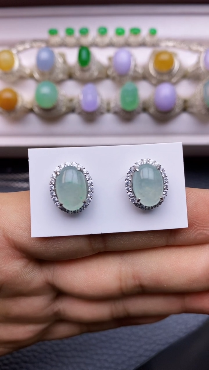 翡翠未镶嵌耳饰福利0001