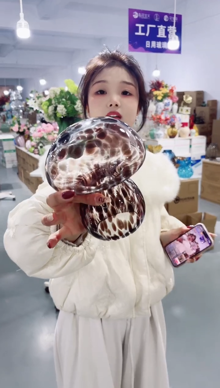 【闪购商品】玻璃私花志远花瓶厂-微瑕--SNHE