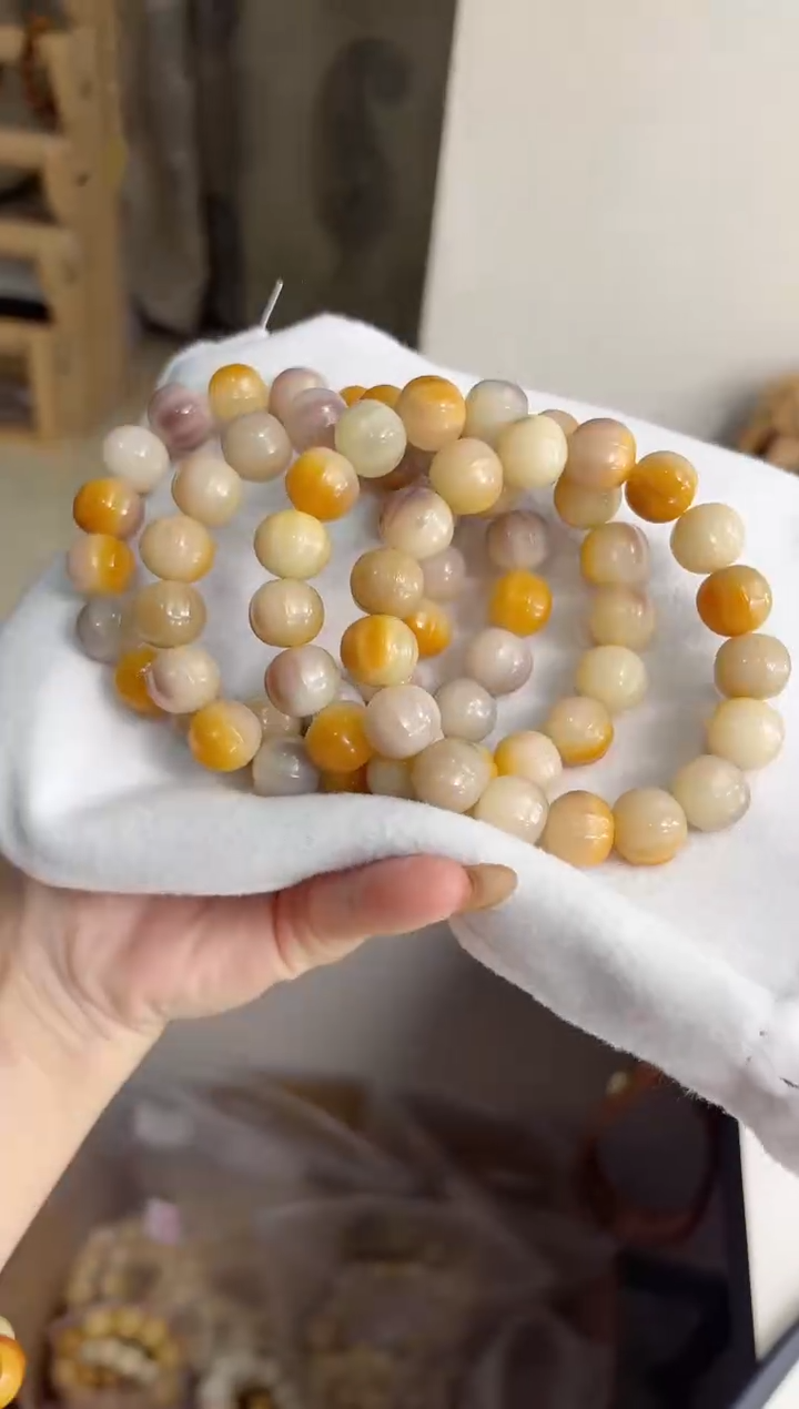 手串菩提根/象牙果沐a70紫美人玉化鲨鱼背12*13mm手串