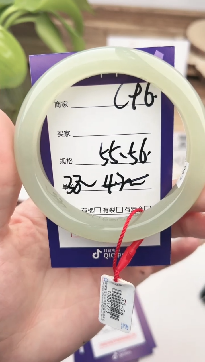 未镶嵌手镯和田玉微色差C96