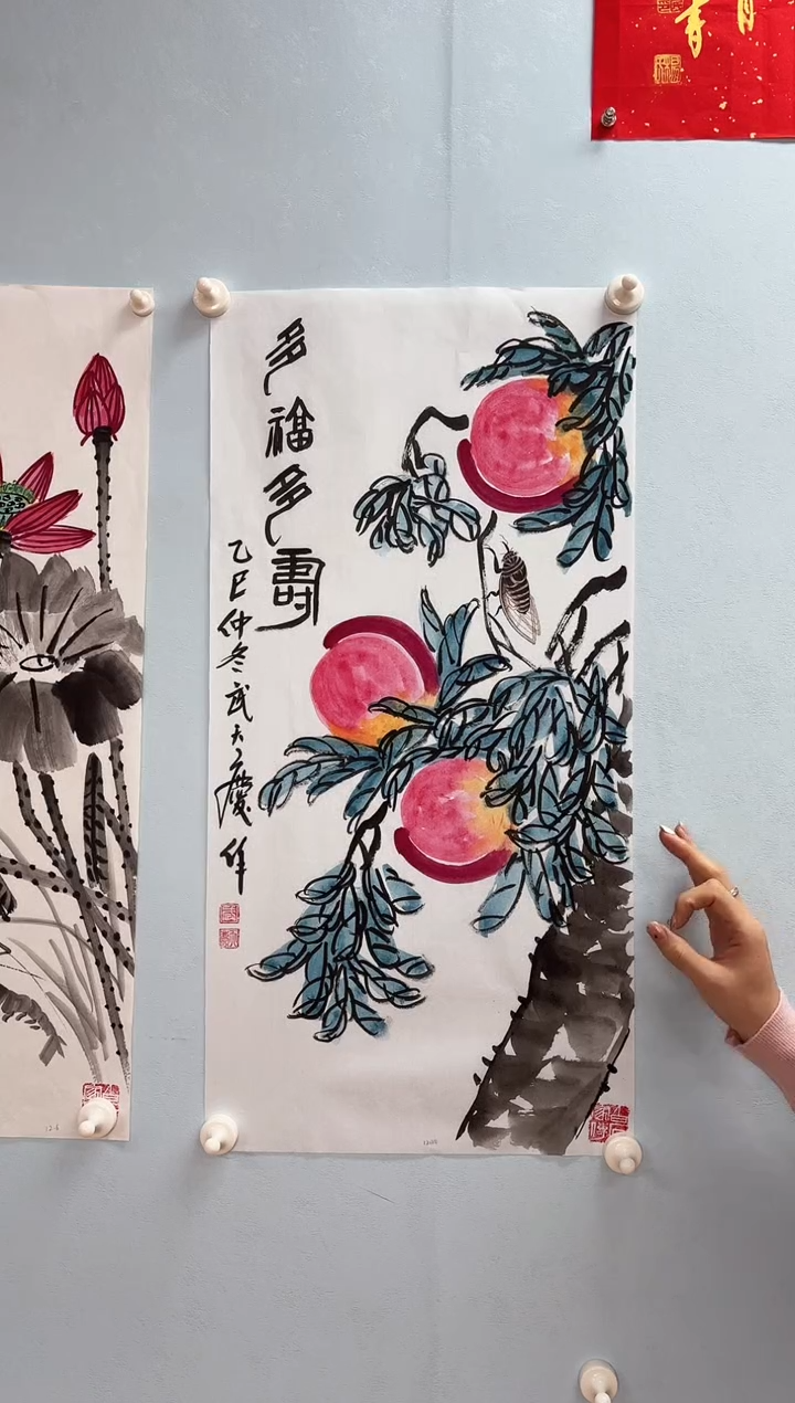 国画武天庆老师多福多寿
