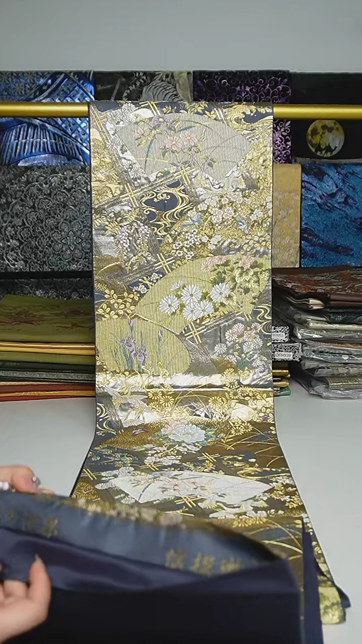 【闪购商品】织绣31 六通扇面开花琳派特价