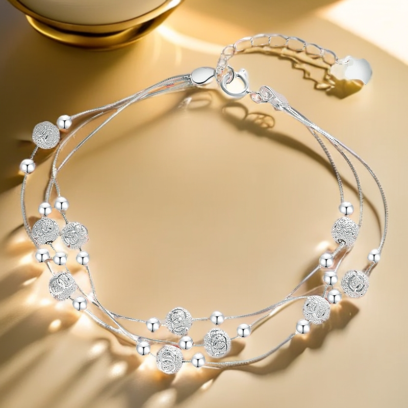 黄铜陶瓷手镯 三生三世女款手链简约ins轻奢雕花圆珠小众高级设计