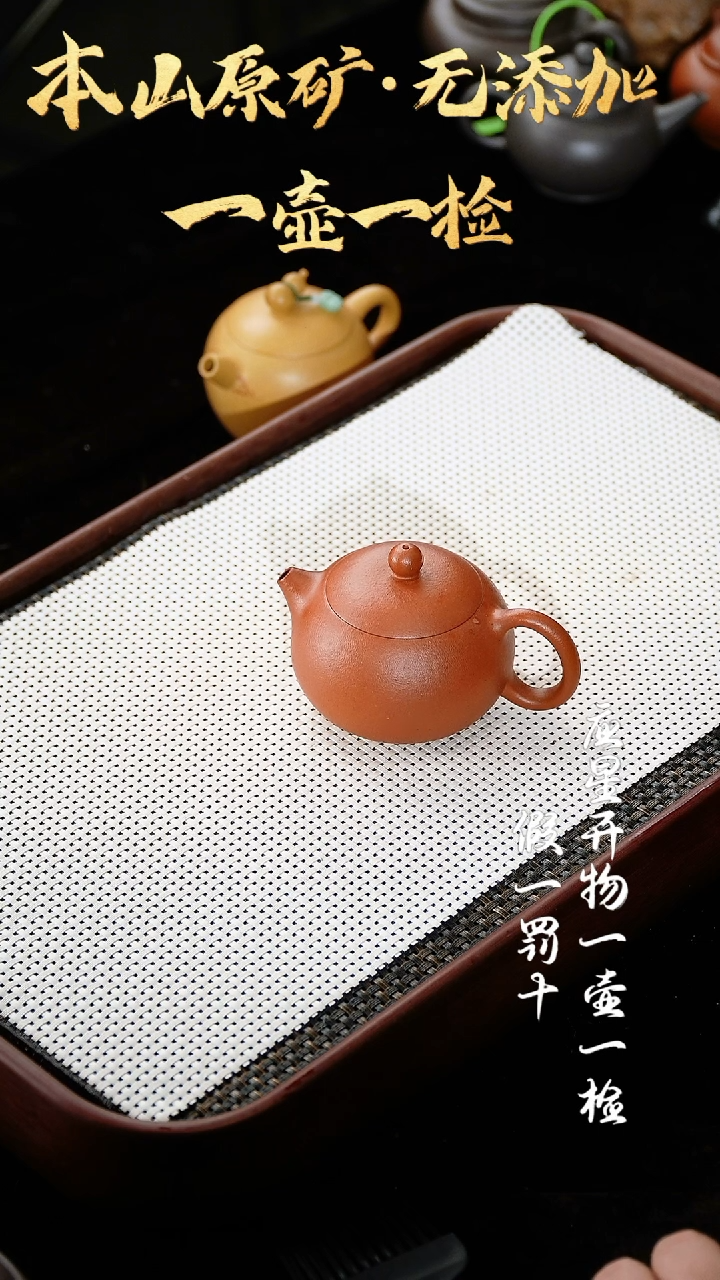 【闪购商品】紫砂茶壶黄龙山朱泥 全手工西施 170cc