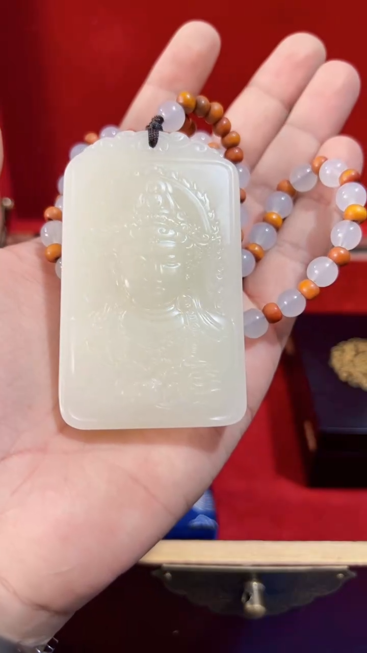 和田玉未镶嵌挂件和田 58大佛首(飞铃文玩)