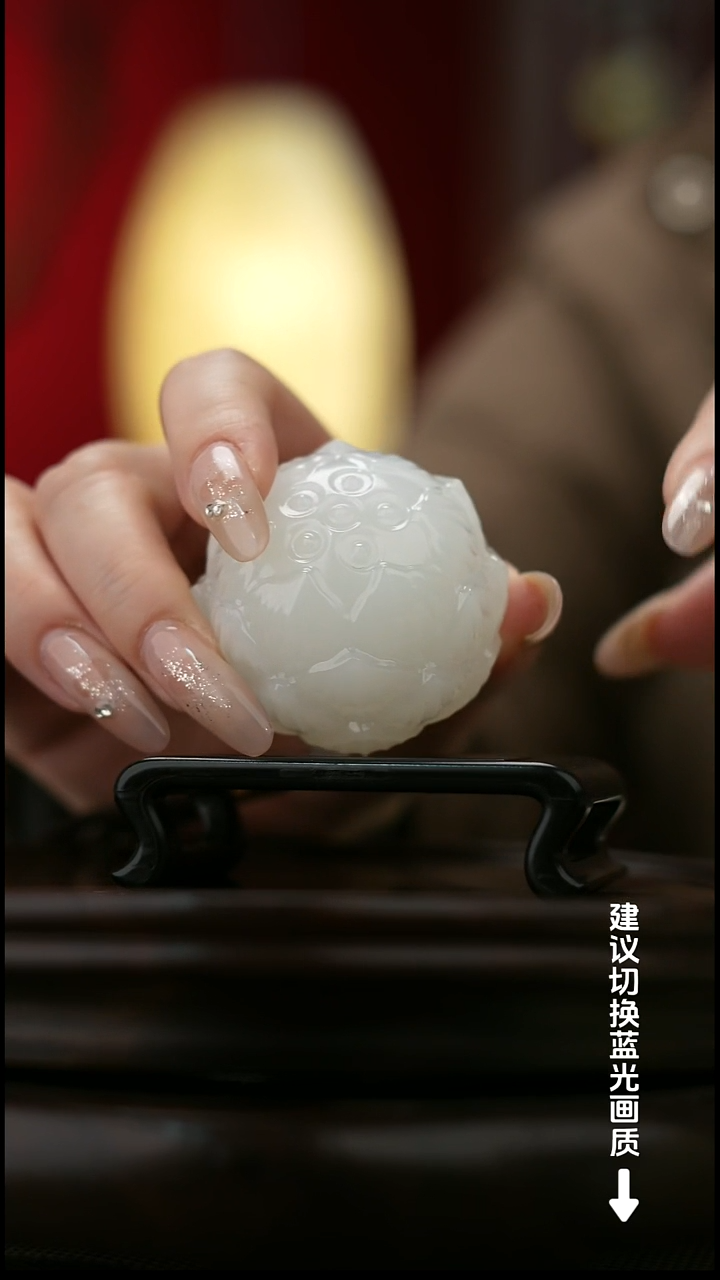 玉【好运莲莲】天然玉石手把件